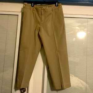Khaki “peddle pusher” pants in like new condition